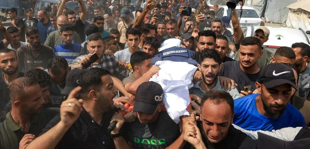 Funeral de jornalistas da Al Jazeera na Cidade de Gaza - 11/8/25