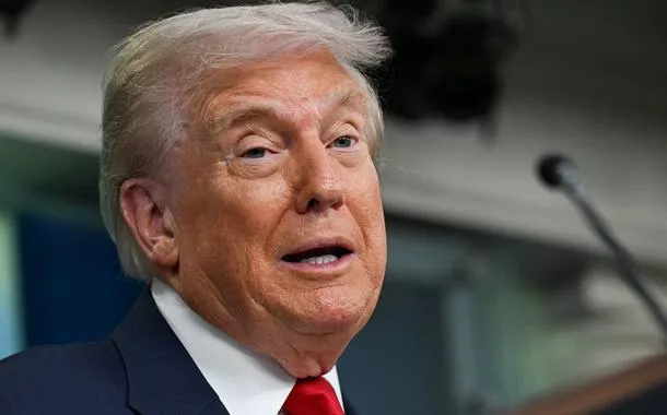 O presidente dos EUA, Donald Trump, na Casa Branca, em Washington, D.C. - 11/08/2025