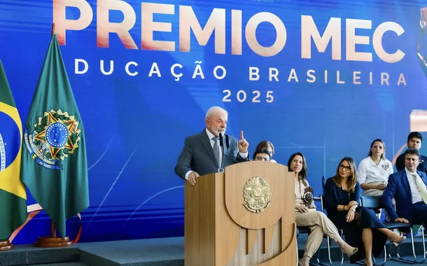 O presidente Luiz Inácio Lula da Silva discursa em evento oficial, em Brasília-DF - 11/08/2025