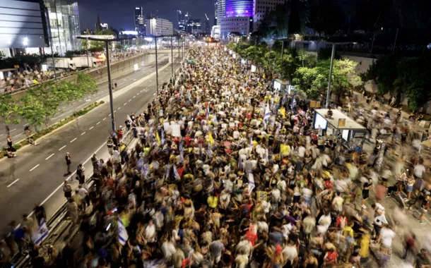 Protesto em Israel - 09/08/2025