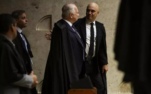 Os ministros do STF Edson Fachin e Alexandre de Moraes  - 01/08/2025