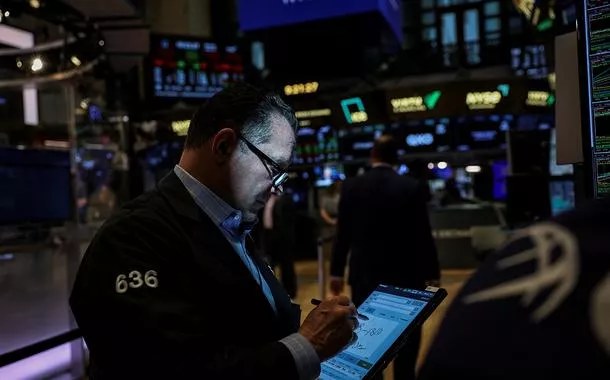 Operador na bolsa de Nova York