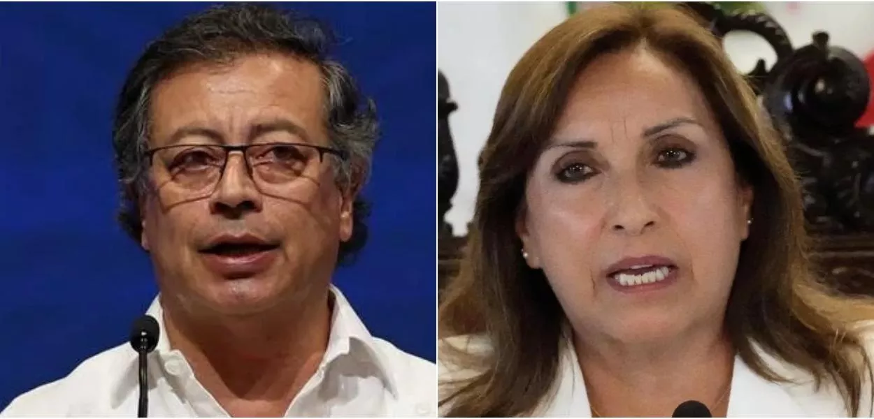 Gustavo Petro e Dina Boluarte