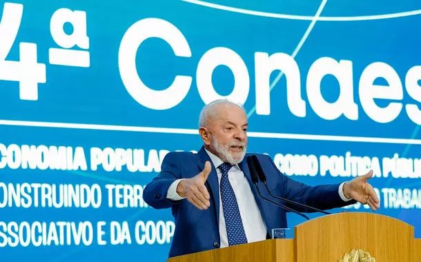 Presidente da República, Luiz Inácio Lula da Silva, durante a 4ª Conferência Nacional de Economia Solidária (CONAES). Palácio do Planalto, Brasília – DF.

Foto: Ricardo Stuckert / PR