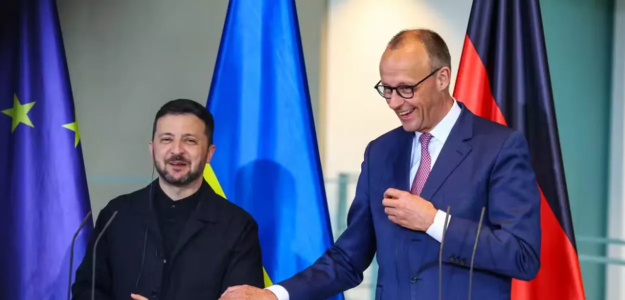 Zelensky e Merz, chanceler alemão