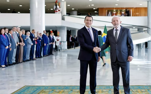 Lula recebe Noboa no Planalto e aprofunda integração bilateral