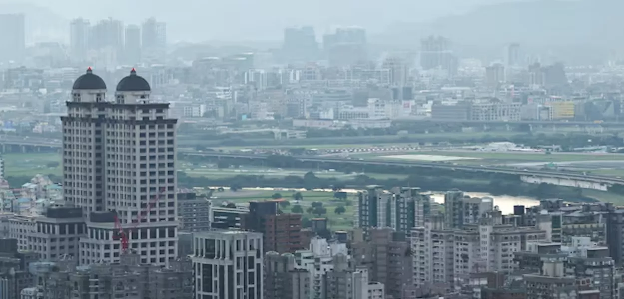 Vista do horizonte de Taipei, Taiwan