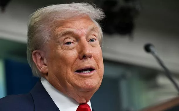 O presidente dos EUA, Donald Trump, na Casa Branca, em Washington, D.C. - 11/08/2025
