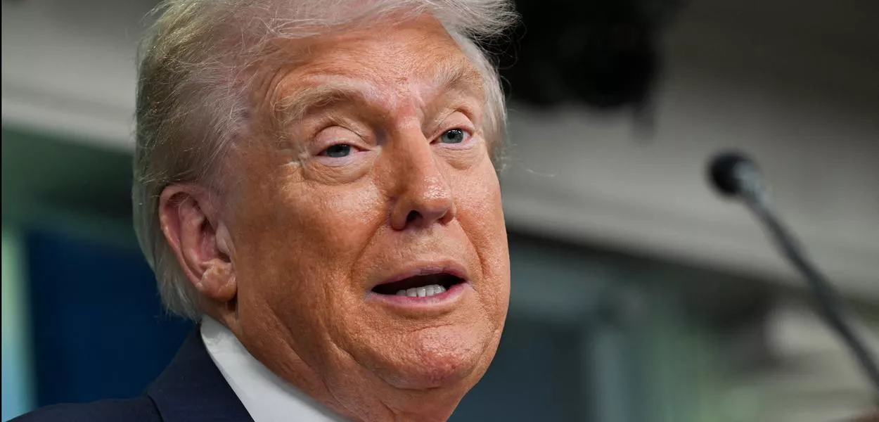 O presidente dos EUA, Donald Trump, na Casa Branca, em Washington, D.C. - 11/08/2025