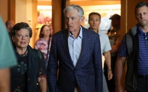 Chair do Federal Reserve, Jerome Powell, em Jackson Hole - 21/08/2025