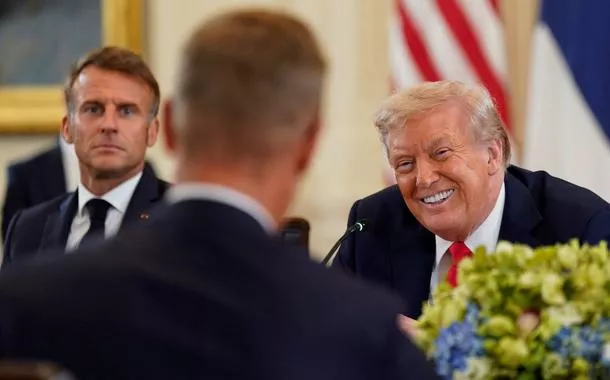 Macron participa de reunião com Trump, Zelensky e outros líderes europeus na Casa Branca - 18/08/2025