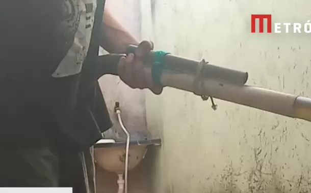 Adolescente com arma caseira
