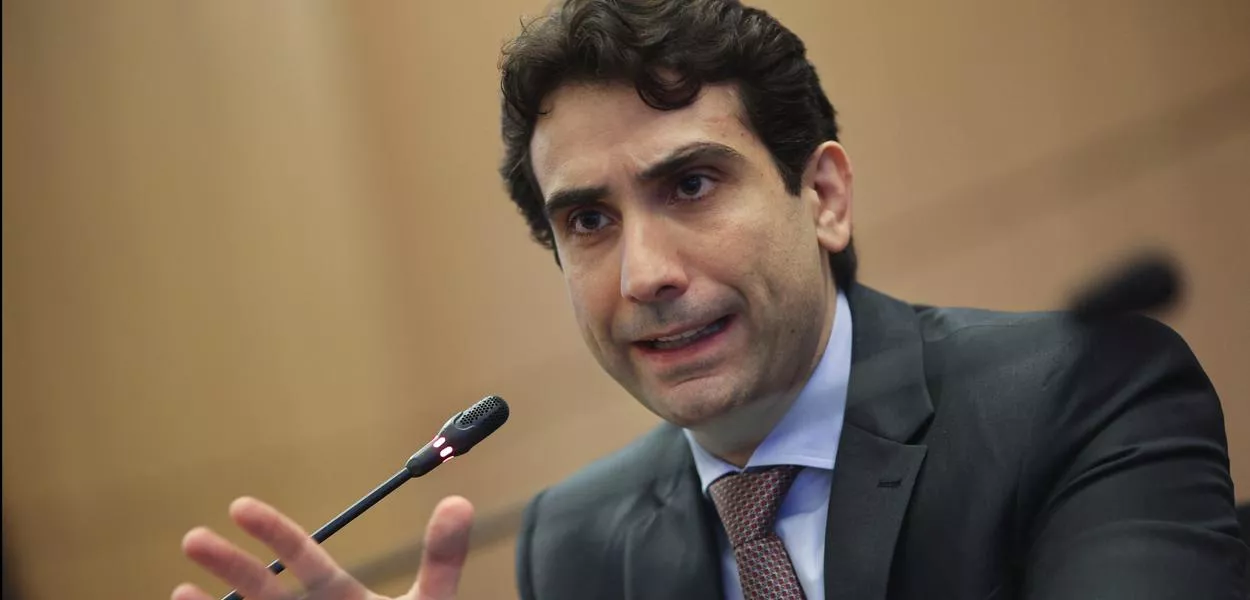 Presidente do Banco Central, Gabriel Galípolo, durante coletiva de imprensa, em Brasília