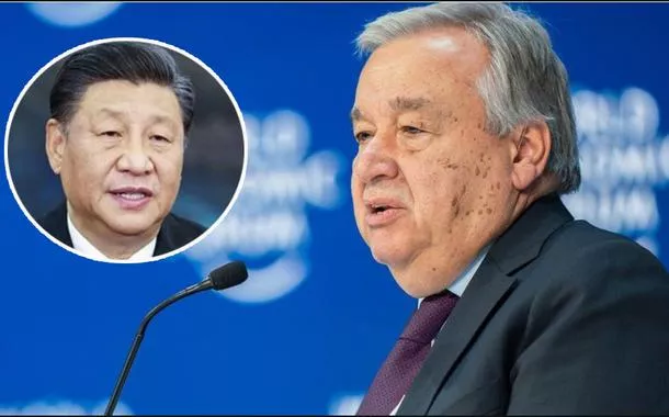 Xi Jinping e Antonio Guterres