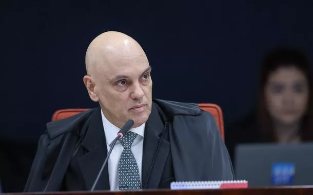 Ministro do STF Alexandre de Moraes durante abertura do julgamento da trama golpista
