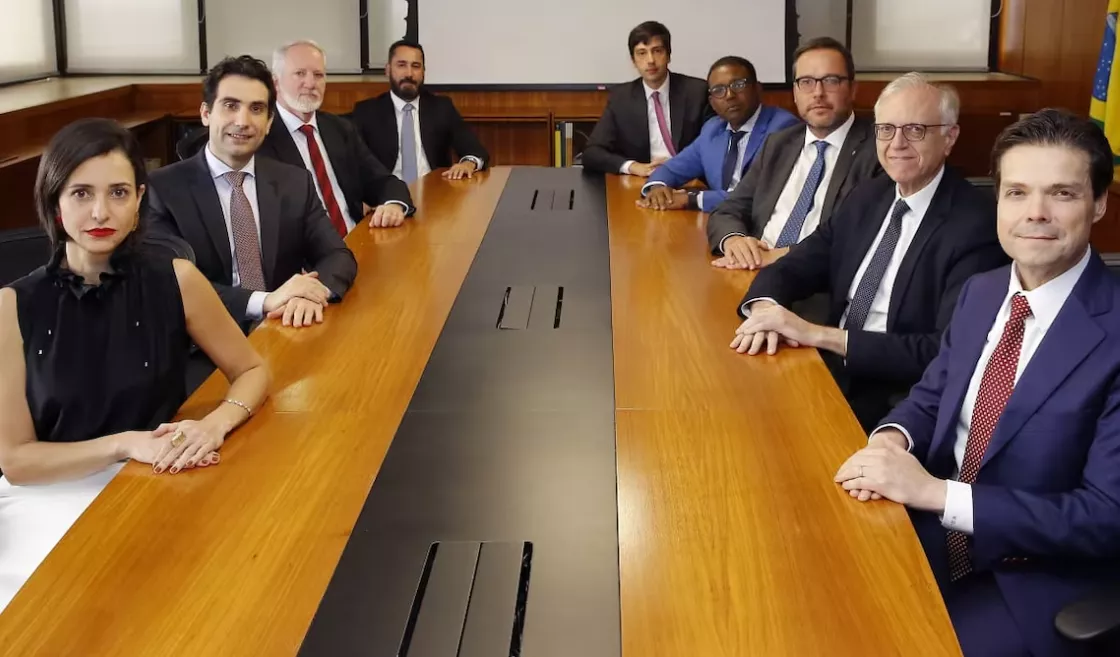 Diretoria do Banco Central, que compõem o Comitê de Política Monetária, posa para foto 