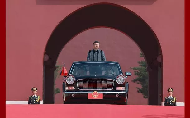 Xi Jinping no desfile militar dos 80 anos do Dia da Vitória, em 3 de Setembro de 2025