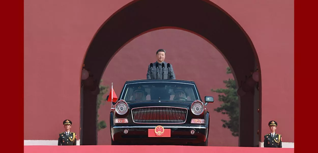 Xi Jinping no desfile militar dos 80 anos do Dia da Vitória, em 3 de Setembro de 2025