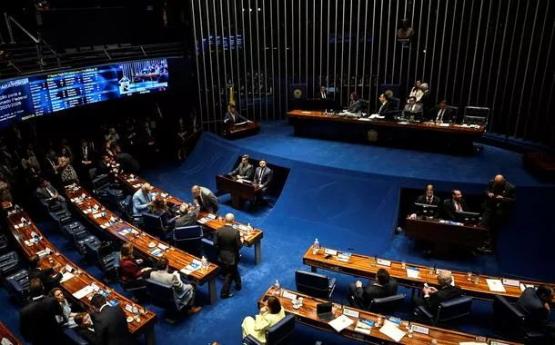 Vista do plenário do Senado Federal, em Brasília