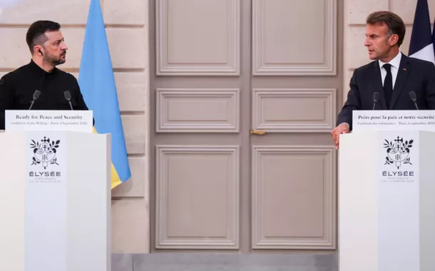 Macron e Zelensky fazem apelo por garantias de segurança para a Ucrânia