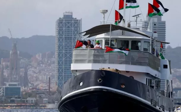 Barco da Flotilha Global Sumud