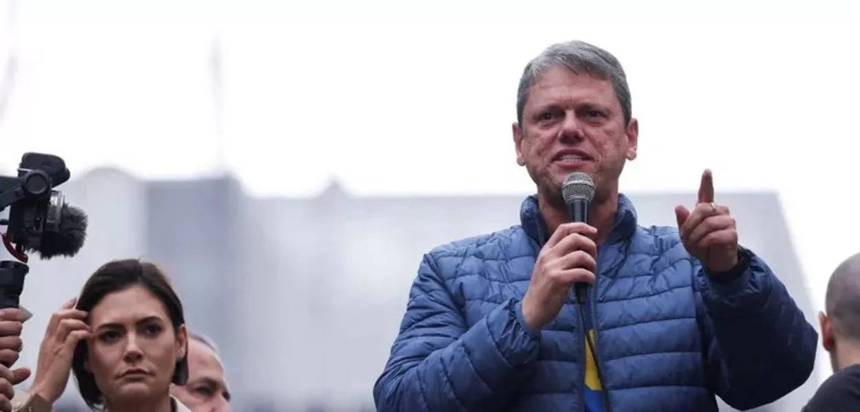 Michelle Bolsonaro e Tarcísio de Freitas