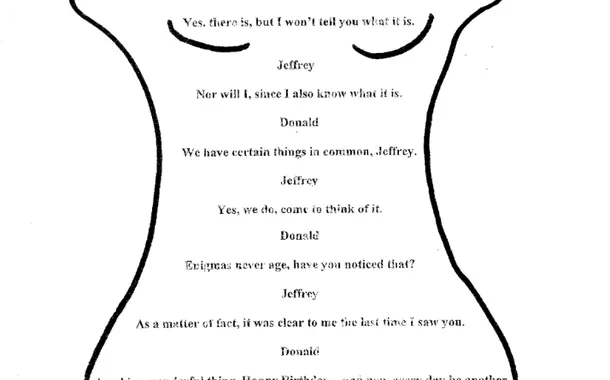 Imagem que integra um livro comemorativo do 50º aniversário de Jeffrey Epstein, supostamente enviada por Donald Trump