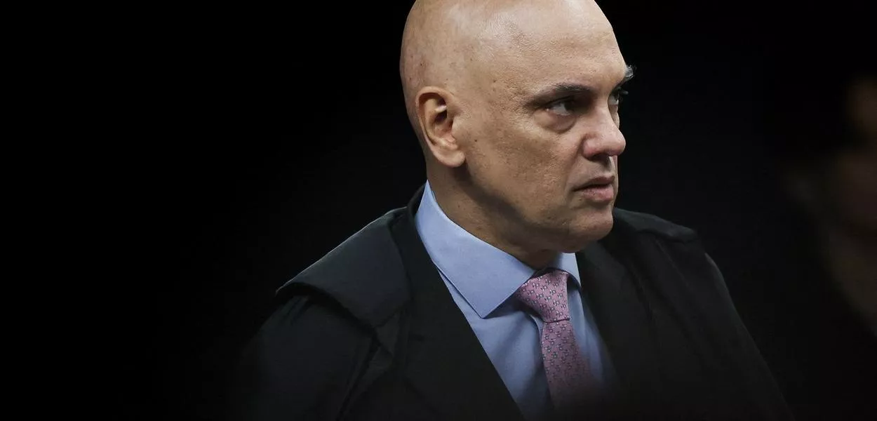 O ministro Alexandre de Moraes durante sessão da Primeira Turma do STF para julgamento da tentativa de golpe de Estado - 09/09/2025 