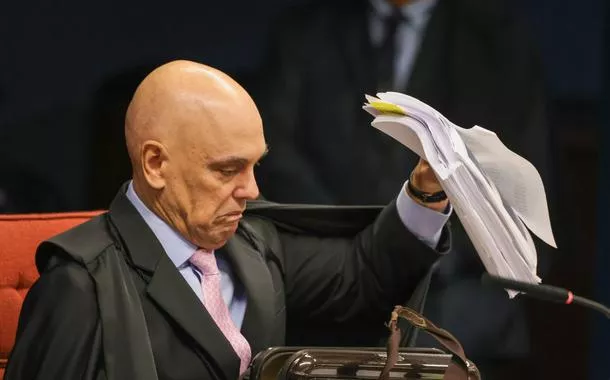 Brasília (DF) 09/09/2025 - O ministro relator Alexandre de Moraes durante sessão da Primeira Turma do  Supremo Tribunal Federal (STF) que retoma o julgamento dos réus do Núcleo 1 da trama golpista  