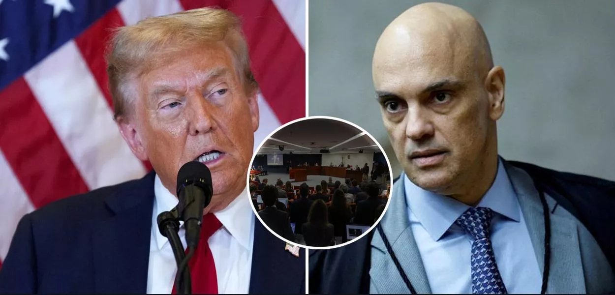 Donald Trump (presidente dos EUA), Supremo Tribunal Federal e Alexandre de Moraes (ministro do STF)