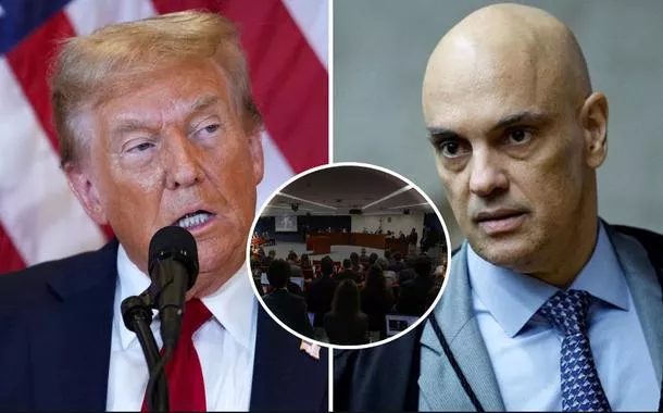 Donald Trump (presidente dos EUA), Supremo Tribunal Federal e Alexandre de Moraes (ministro do STF)