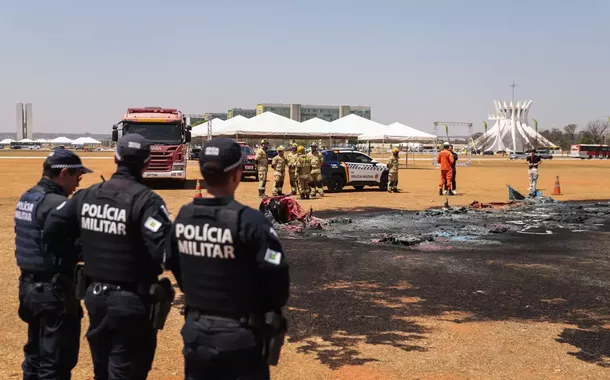 Incêndio em banheiros químicos nas proximidades do STF - 9 de setembro de 2025