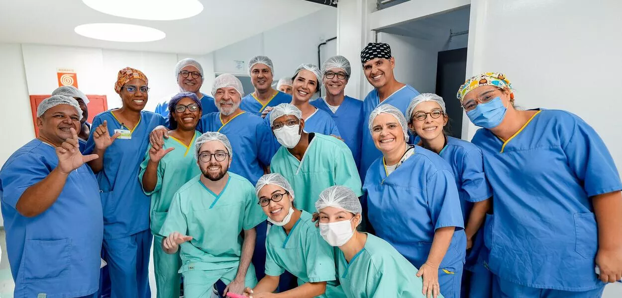 Lula em visita ao Hospital Universitário de Brasília (HUB-UnB)