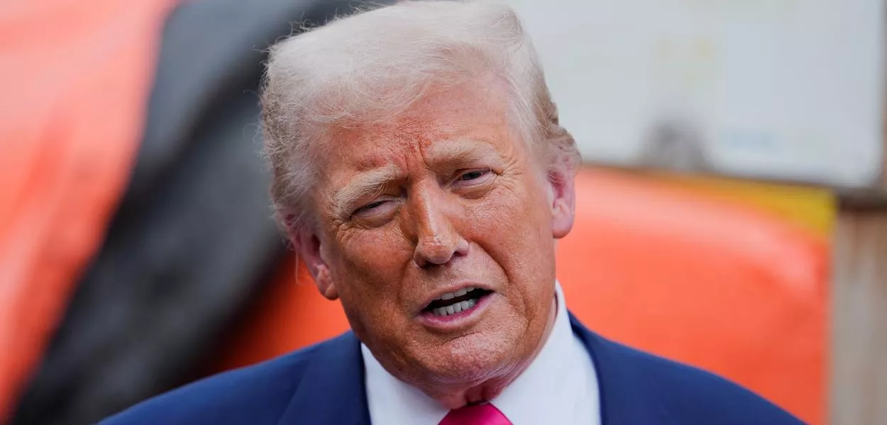 O presidente dos EUA, Donald Trump, durante visita ao prédio do Federal Reserve, em Washington, D.C. - 24/07/2025