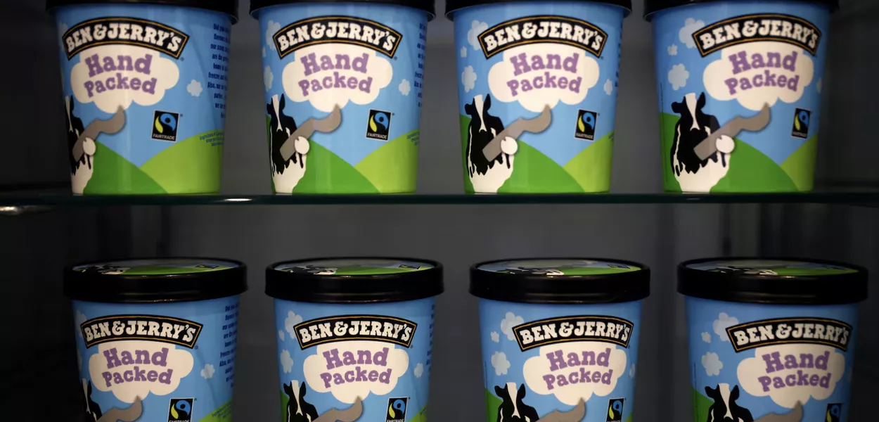 Sorvetes da marca Ben & Jerry