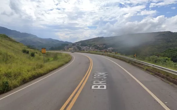 Trecho da rodovia que liga Ouro Preto a Mariana, em Minas Gerais