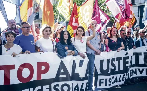 Manifestação contra política de arrocho na França 