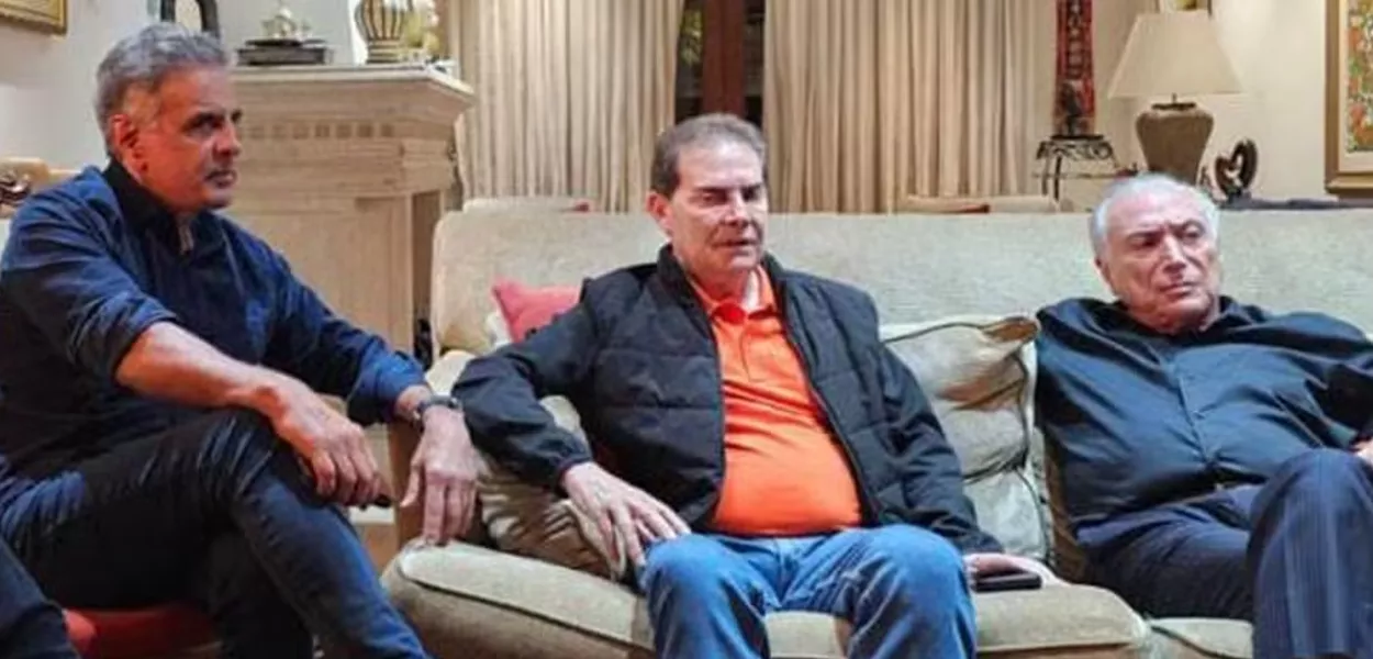 Aécio Neves, Paulinho da Força e Michel Temer
