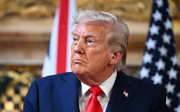 Presidente dos EUA, Donald Trump, durante visita ao Reino Unido - 18/09/2025 