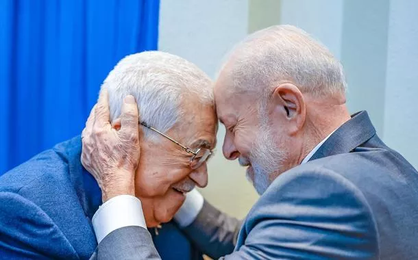 25.09.2024 - O presidente Luiz Inácio Lula da Silva, durante Encontro com o presidente da Autoridade Palestina, Mahmoud Abbas - Sede das Nações Unidas - Nova York-EUA