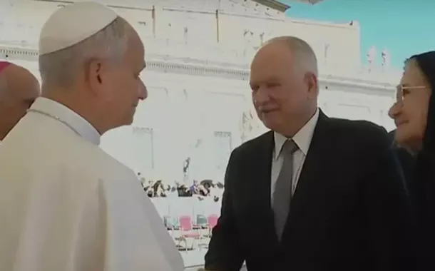 Papa Leão XIV e Edson Fachin