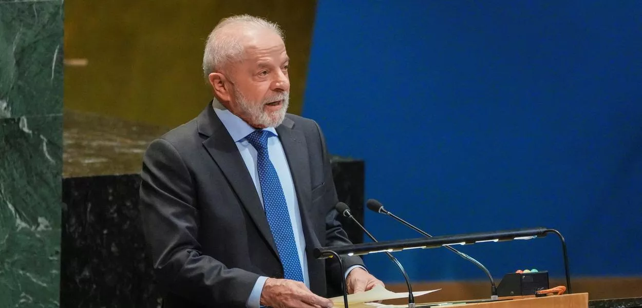 O presidente Lula discursa em conferência sobre a Palestina na ONU - 22/09/2025