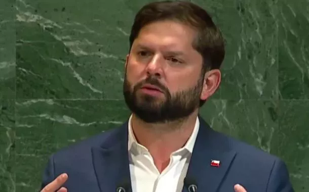 Gabriel Boric em discurso na Assembleia Geral da ONU