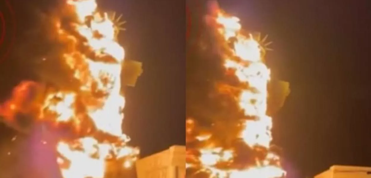 Incêndio em estátua da Havan