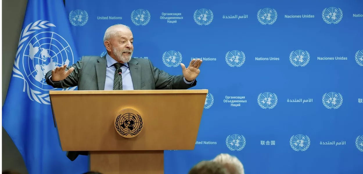 Lula em coletiva de imprensa na ONU, Nova York, EUA, 24 de setembro de 2025
