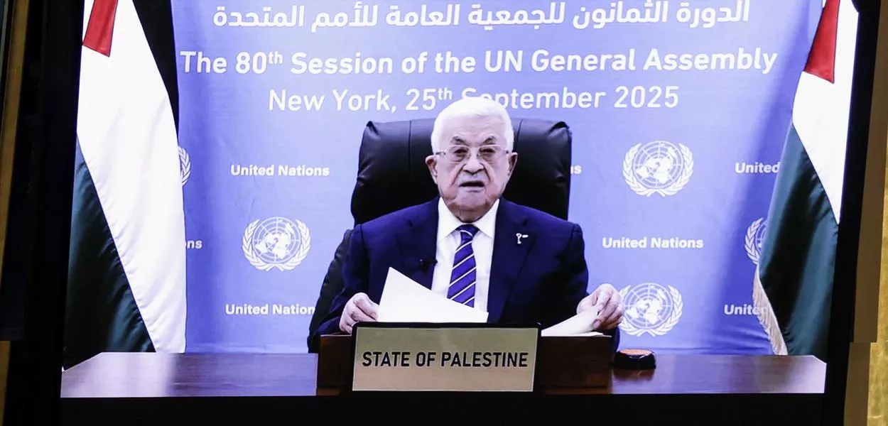 Mahmoud Abbas faz discurso por vídeo para Assembleia da ONU