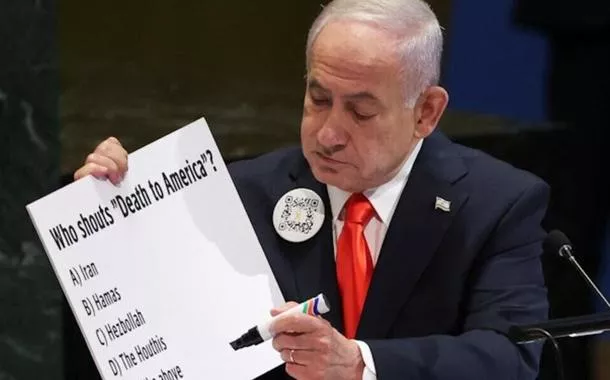 Netanyahu aplica quiz à ONU, nega genocídio em Gaza e diz que Israel não aceitará Palestina