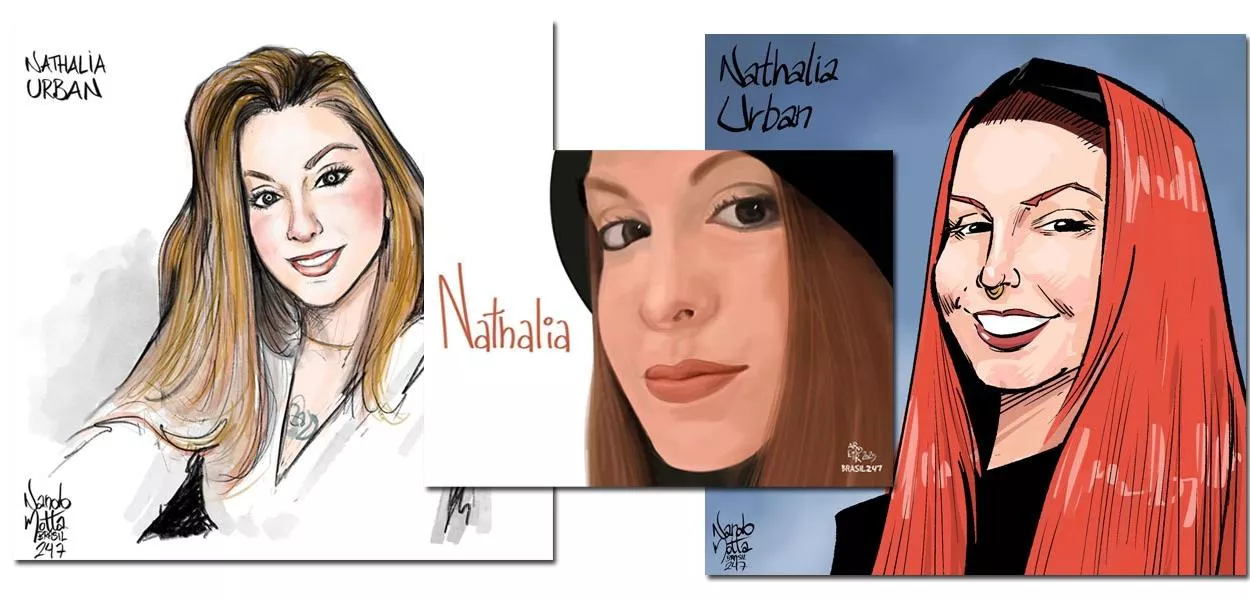 Nathalia Urban, retratada pelos chargistas do 247