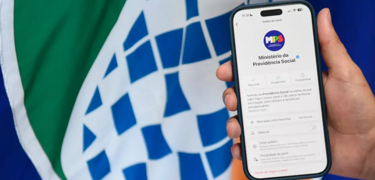 Canal do Ministério da Previdência Social no WhatsApp