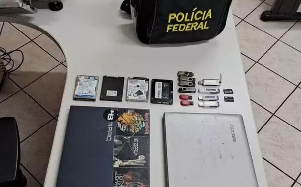 Materiais apreendidos pela Polícia Federal